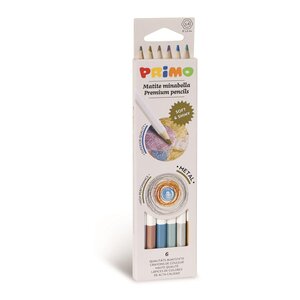 Crayons de couleur métallique hexagonaux minabella 6 couleurs. ø 3 8 mm PRIMO