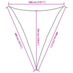 vidaXL Voile d'ombrage sable 3x4x4 m 100   polyester oxford