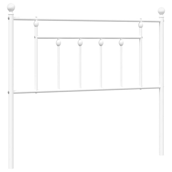 vidaXL Tête de lit métal blanc 100 cm