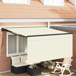 vidaXL Auvent Rétractable Crème 300 x 250 cm Polyester et Aluminium