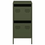 vidaXL Buffet vert olive 35x39x73 5 cm acier laminé à froid
