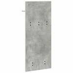 vidaXL Porte-manteau mural avec étagère Gris béton 40 x 10 x 90 cm