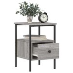 vidaXL Table de chevet sonoma gris 34x36x50 cm bois d'ingénierie