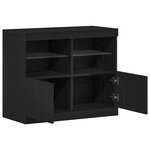 vidaXL Buffet Noir 81 x 37 x 67 cm Bois d'ingénierie
