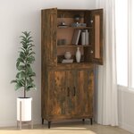vidaXL Buffet chêne fumé 69 5x34x90 cm bois d'ingénierie