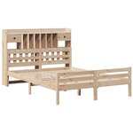 vidaXL Lit bibliothèque sans matelas 140x190 cm bois de pin massif