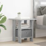 vidaXL Table de chevet 2 pc Gris béton 41 x 40 x 45 cm
