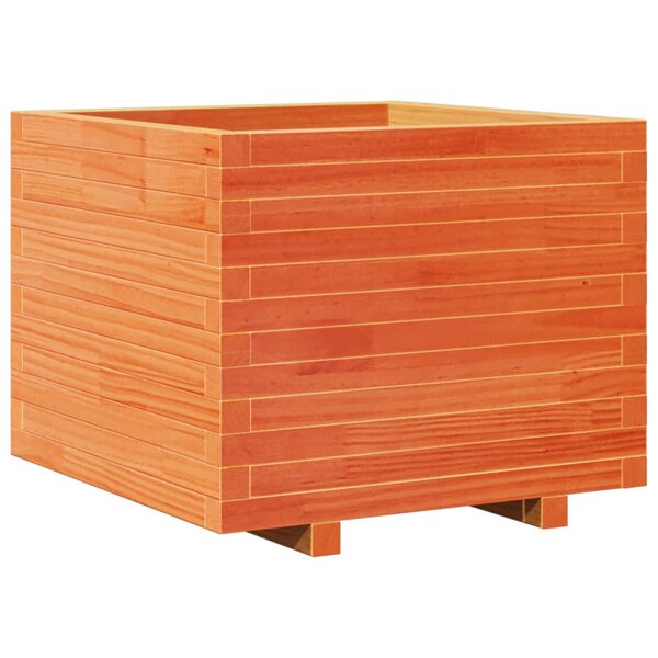 vidaXL Jardinière cire marron 60x60x49 5 cm bois de pin massif