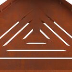 vidaXL Braise Marron 50 x 43 x 52 cm Acier patiné