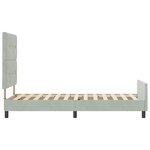 vidaXL Lit à ressorts avec tête de lit Gris clair 90 x 200 cm Velours