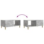 vidaXL Table basse Gris béton 90 x 50 x 40 cm Bois d'ingénierie