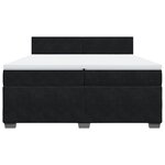 vidaXL Sommier à lattes de lit et matelas Noir 200x200 cm Velours
