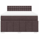 vidaXL Sommier à lattes de lit avec matelas Marron foncé 140x190 cm
