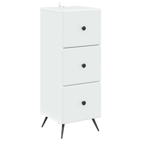 vidaXL Armoire à tiroirs Blanc 33 x 34 5 x 90 cm Bois d'ingénierie