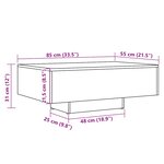 vidaXL Table basse vieux bois 85x55x31 cm bois d'ingénierie