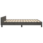 vidaXL Cadre de lit sans matelas gris foncé 140x190 cm velours