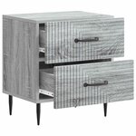 vidaXL Cabinet de chevet avec tiroir Sonoma gris 43 x 34 5 x 47 5 cm