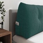 vidaXL Coussin de Dos Vert foncé 180 x 24 x 50 cm tissu