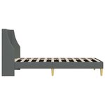 vidaXL Cadre de lit avec tête de lit Gris foncé 90 x 200 cm tissu