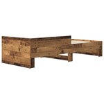vidaXL Cadre de lit avec tête de lit Bois ancien 80 x 200 cm