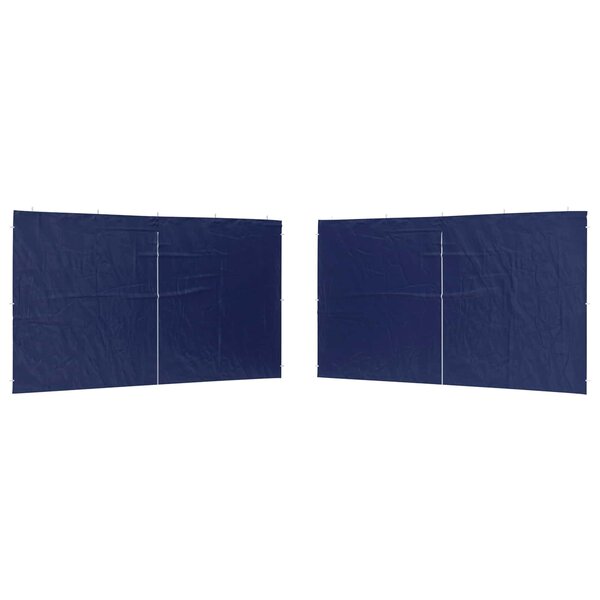 vidaXL Mur de tente de fête 2 pièces 400 x 195 cm Bleu PE et acier