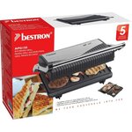 Bestron Gril à panini 750 W Argenté et noir Acier inoxydable APG150