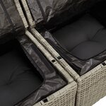 vidaXL Ensemble de canapé de jardin 8 pièces avec coussins Gris clair Poly rotin