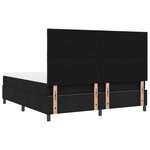 vidaXL Lit à sommier avec matelas et LED Noir 180x200 cm Tissu