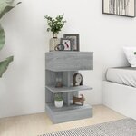 vidaXL Tables de chevet 2 Pièces Sonoma gris 40x35x65cm Bois d'ingénierie