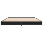 vidaXL Cadre de lit sans matelas noir 135x190 cm