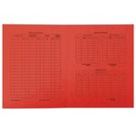 Paquet de 25 Dossiers Suivi de Procédure Carte Lustrée 265g Rouge x 5 EXACOMPTA