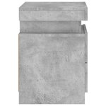 vidaXL Tables de chevet avec lumières LED 2 Pièces gris béton 35x39x55 cm