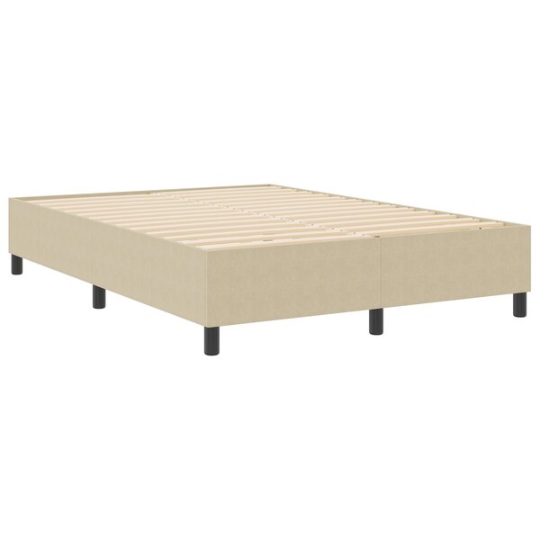 vidaXL Lit à sommier tapissier Vert clair Grey 140x200 cm Tissu en velours côtelé