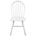 vidaXL Chaises à manger lot de 2 blanc bois d'hévéa solide