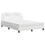 vidaXL Lit avec matelas blanc 120x200 cm similicuir