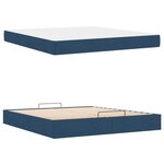 vidaXL Cadre de lit avec matelas avec matelas 2 Pièces Bleu tissu