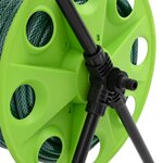 vidaXL Chariot enrouleur vert avec jeu de raccords de tuyaux 1 9cm 30m