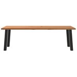 vidaXL Table à manger marron clair bois de chêne massif rectangulaire