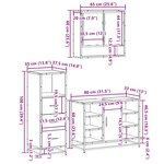 vidaXL Ensemble de meubles de salle de bain 3 Pièces chêne sonoma