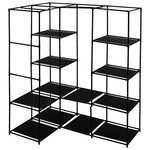vidaXL Garde-robe d'angle Noir 130x87x169 cm
