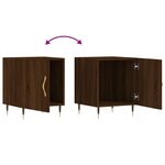 vidaXL Table de chevet chêne marron 40x40x50 cm bois d’ingénierie