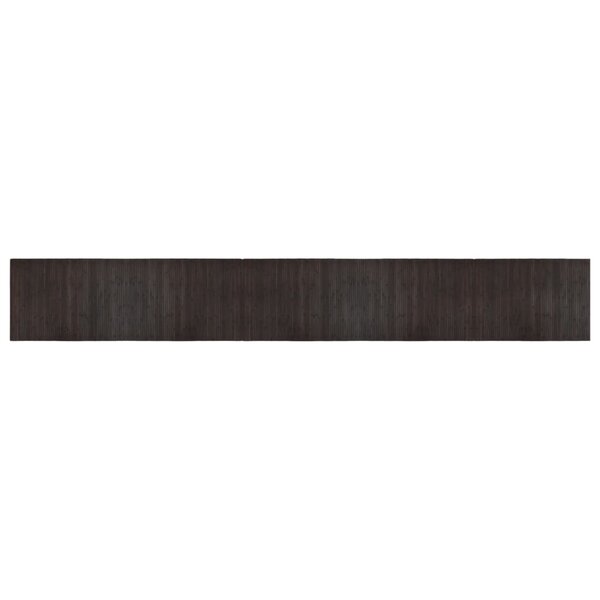 vidaXL Tapis rectangulaire marron foncé 70x500 cm bambou