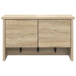 vidaXL Porte-manteau mural avec étagère Montage mural avec stockage avec porte Chêne sonoma 50 x 20 x 30 cm