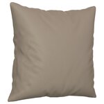 vidaXL Canapé 2 places avec oreillers taupe 140 cm tissu microfibre