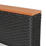 vidaXL Salon de jardin 7 Pièces avec coussins Résine tressée Noir