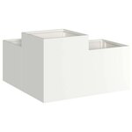 vidaXL Cache-pot de jardin Blanc 80 x 80 x 48 cm Acier