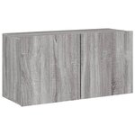 vidaXL Unités murales TV 5 Pièces sonoma gris bois d'ingénierie