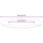 vidaXL adapté pour anneaux d'arbre plats 5 Pièces Noir Ø50 / 80 cm Acier