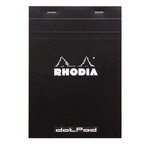dotPad BLACK N°16 14 8x21cm 80F agrafées 80g matrice points 5mm RHODIA