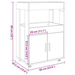 vidaXL Chariot de bar chêne sonoma 60x39 5x89 cm bois d'ingénierie